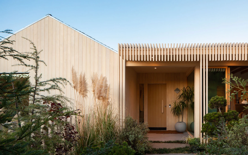 Japandi and timber batten facade